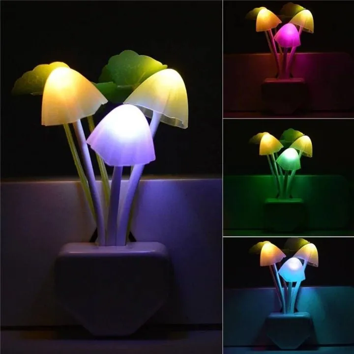 LED Night Lights Flower Mushroom Lamp