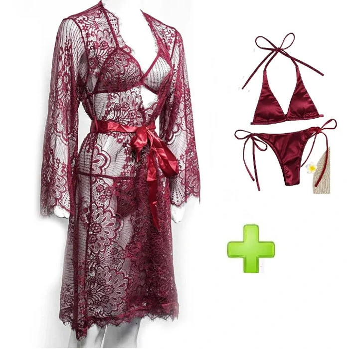 3 Pcs - Nighty Beautiful Bridal Maroon