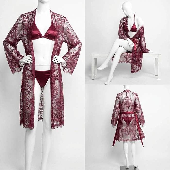 3 Pcs - Nighty Beautiful Bridal Maroon - Image 5